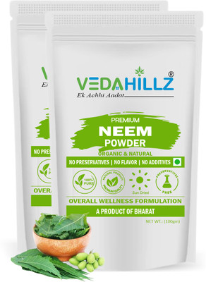 Vedahillz Neem Powder - Natural Detoxifier for Skin and Health(2 x 100 g)