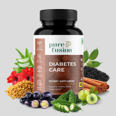 PUREFUSION Diabetes Care Capsules for Blood Sugar Balance Support | 60 Capsules(60 Capsules)