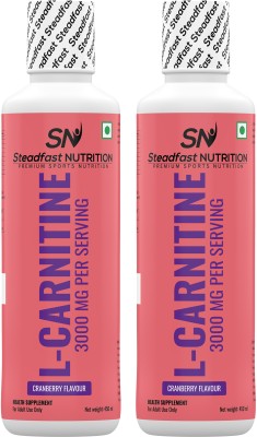 Steadfast NUTRITION L Carnitine Cranberry Liquid 3000mg Extract of 5mg of Vitamin B5(2 x 450 ml)