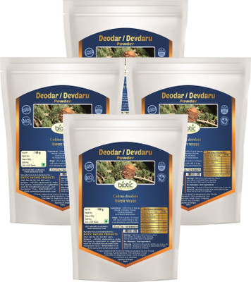 biotic Deodar Powder (Cedrus Deodara) Devdaru Powder - 400g(4 x 100 g)