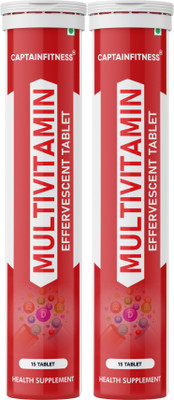 CaptainFitness Multivitamin with Minerals Effervescent Tablets|o25|(2 x 15 Tablets)