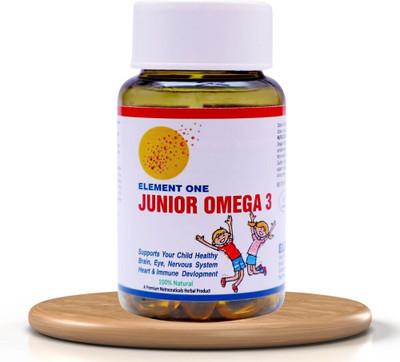 ELEMENT ONE Junior Omega 3 Deep Sea Fatty Acid Fish Omega3 with EPA & DHA Brain Eye Heart(30 Capsules)