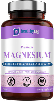 Healthy Tag Chelated Magnesium Glycinate Citrate Tablets (D116)(60 Tablets)