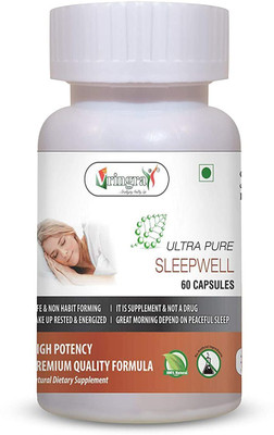 Vringra Sleeping Capsules-Sleeping Tablets-Sleeping Pills-Valerian Root Extract-SleepAid(60 Capsules)