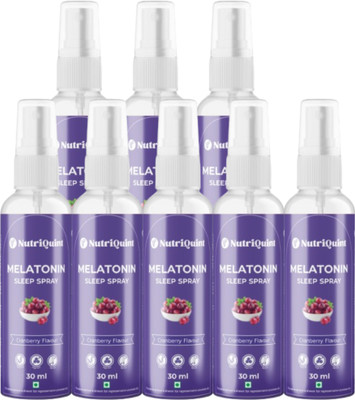 NutriQuint Sound Sleep Supplements Oral Spray 30 ml | Cranberry Flavor(8 x 30 ml)