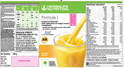 HERBALIFE FORMULA 1 MANGO SHAKE MIX-FLAVOUR MANGO Powder(500 g)