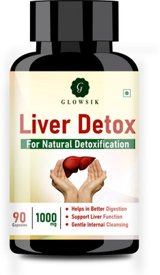 G GLOWSIK Liver Detox With Milk Thistle For Support , Cleanse & Detox Liver - 90 Capsules(1000 mg)