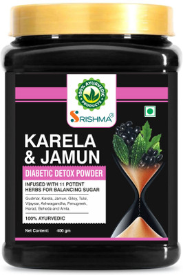 Srishma Karela Jamun Powder with 11 Potent Herbs - Helps Regulate Sugar Management(400 g)