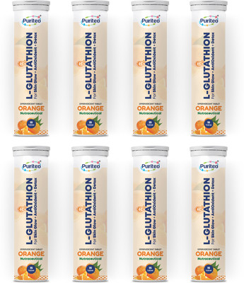 puriteo L- GLUTATHIONE EFFERVESCENT TABLET ORANGE 08(8 x 15 Tablets)