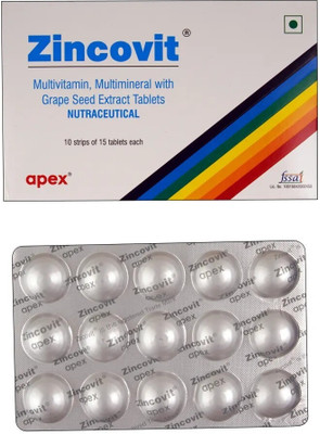 Zincovit Multivitamin Tablets Strip Of 15s, Pack of 10 Strips(10 x 15 Tablets)