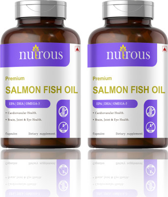 Nutrous Salmon Fish Oil 1000mg Triple Strength 660mg (K264)(2 x 60 Capsules)