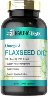Healthy Streak Flaxseed extract Capsules Omega 3 (D55)(30 Capsules)
