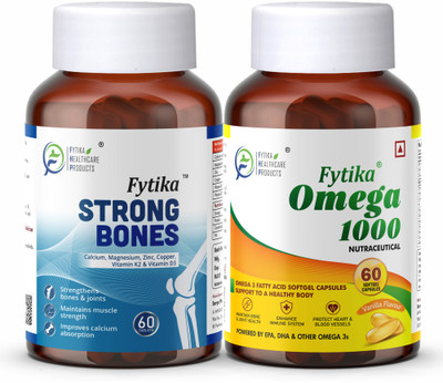 FYTIKA Strong bones -60 Tabs + Omega 1000-60 Caps(2 x 200 g)