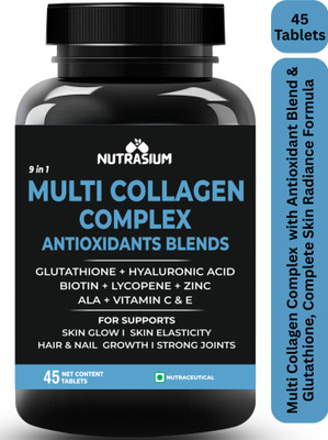 NUTRASIUM Multi Collagen with Glutathione & Biotin For Skin Hair & Nail(45 Tablets)