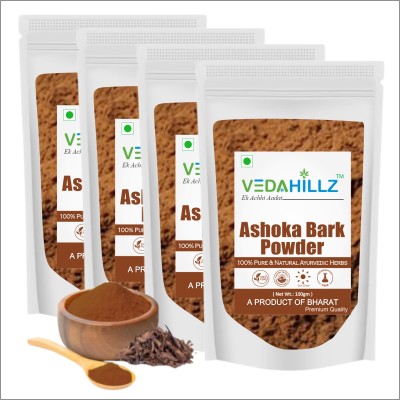 Vedahillz Natural Ashoka Bark Powder /Ashoka Chaal Powder - Natural Ayurvedic Herb(4 x 100 g)