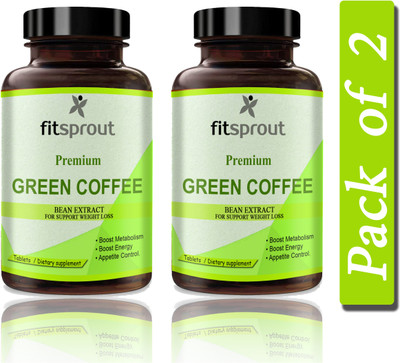 Fitsprout Green Coffee Bean Extract Weight Loss Tablets (S203)(2 x 60 Tablets)