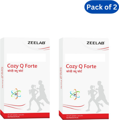zeelab Cozy Q Forte | Co Enzyme Q-10, Lycopene, Omega 3 Fatty Acid & Vitamin E Softgel(2 x 15 Capsules)