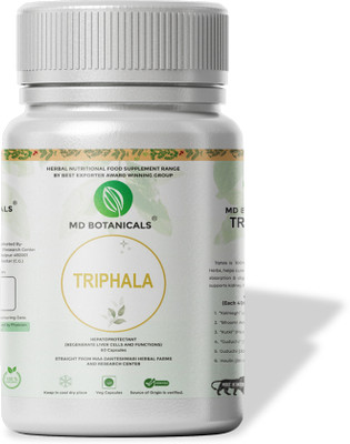 MD botanicals Triphala Capsules – Ayurvedic Digestive & Detox Support(60 x 0.5 g)