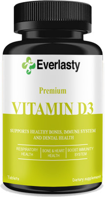 Everlasty Plant Based Vitamin D3 K2 MK7 Supplement Veg (H86)(2 x 15 Tablets)