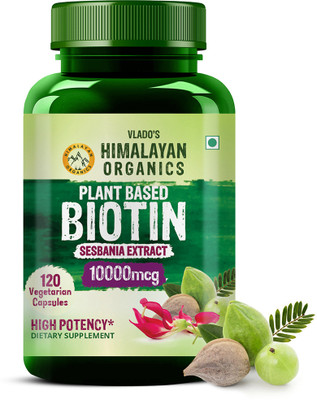 Vlado's Himalayan Organics Plant Based Biotin 10000Mcg/Serve(120 No)