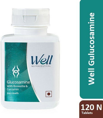 Well NUTRACEUTICAL Glucosamine With Boswellia & Curcumin(120 Tablets)