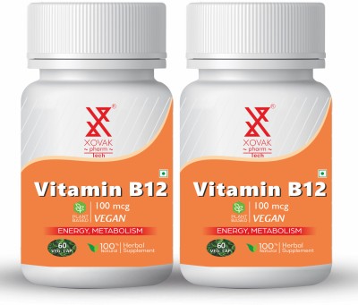 XOVAK PHARMTECH Ayurvedic Vitamin B12 Capsules(2 x 60 Capsules)