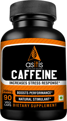 AS-IT-IS Nutrition Caffeine 200mg per serving, 90 Capsules | Boosts Energy, Endurance & Focus(200 g)