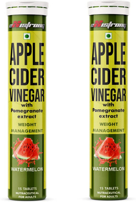 Existrong Apple Cider Vinegar Effervescent Watermelon flavour Weight Management(2 x 15 Tablets)