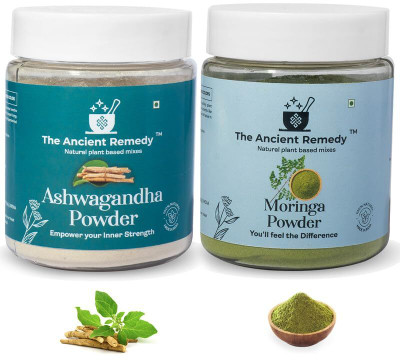 THE ANCIENT REMEDY Combo of Pure Ashwagandha Powder and Moringa Powder - 110 gm each(2 x 110 g)