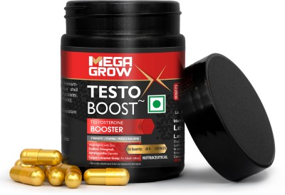 MEGAGROW Testosterone Booster Capsules for Men , Strength , Stamina & Muscle Growth(60 Capsules)