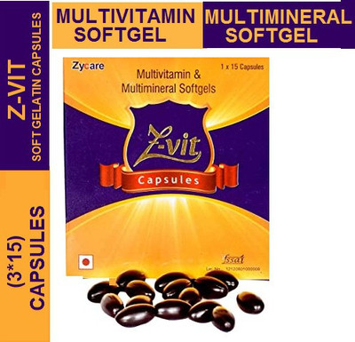 zycare MULTIVITAMIN AND MULTIMINERALS CAPSULES AND ANTI OXIDANTS TOO (3*15 CAPS)(3 x 15 Capsules)