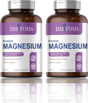 Nutrous Chelated Magnesium Glycinate Citrate Tablets (K257)(2 x 60 Tablets)