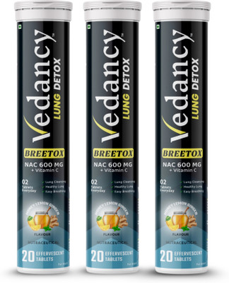 vedancy Breetox Lung Detox Effervescent Tablet(3 x 20 Tablets)