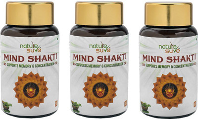 Nature Sure Mind Shakti Tablets with Natural Herbs-3 Packs (3 x 60 Tablets)(3 x 60 No)