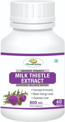 Fitness Prime Milk Thistle Capsules for Liver Function (Pack of 1)(60 Capsules)