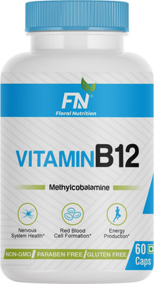 Floral Nutrition Vitamin B12 formula for Brain, Energy & Cognitive function Veg Capsule(60 Capsules)