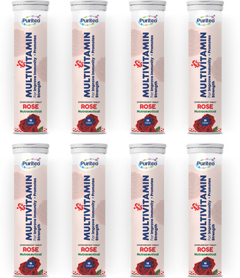 puriteo MULTIVITAMIN EFFERVESCENT TABLET ROSE 08(8 x 15 Tablets)