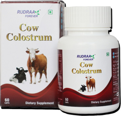 RUDRAA FOREVER COW COLOSTRUM 500mg IMPROVE METABOLISM AND BOOST IMMUNITY(60 Capsules)