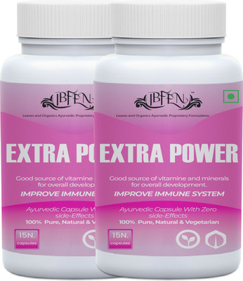 IBFEN Extra Power Health Ayurvedic Power Women Capsule | Maintains Non Stop Energy(2 x 15 Capsules)
