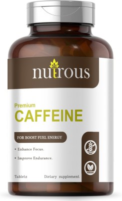 Nutrous Caffeine 200mg Supports Focus, Energy, Endurance Tablets (K94)(60 Tablets)