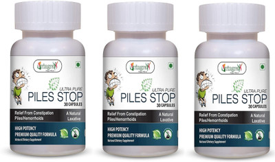 Vringra Ultra Pure Piles Stop Capsules-Piles Free Capsules ( Pack Of 3)(3 x 30 No)