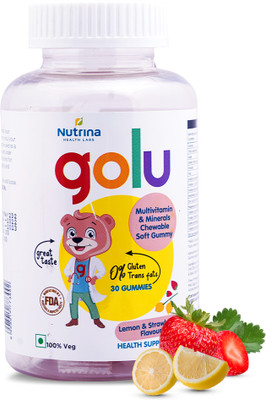 Nutrina Health lab Golu Golu Multivitamin & Minerals Chewable Soft Gummy(30 No)