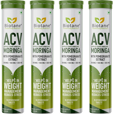 Biotane Apple Cider Vinegar with Moringa & Pomegranate (15 Tablets)(4 x 15 Tablets)