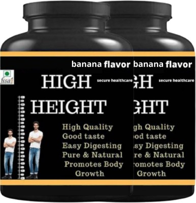Secure Healthcare high height banana flavor height gainer pack of 2(2 x 0.1 kg)