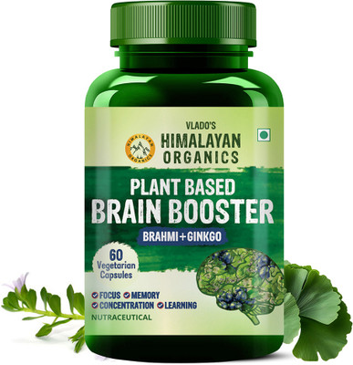 Vlado's Himalayan Organics Plant Based Brain Booster Supplement - 60 Veg Capsules(60 No)