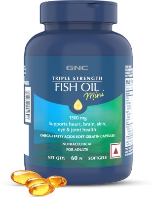 GNC Triple Strength Fish Oil Mini 60 Softgels(60 No)