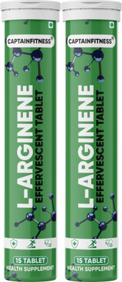 CaptainFitness L-Arginine Effervescent Tablets|Boosts Stamina|Increases Blood Flow|oo34|(2 x 15 Tablets)