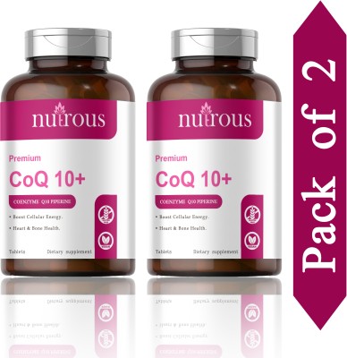 Nutrous 120mg Coenzyme Q10 Tablets with Piperine (S192)(2 x 60 Tablets)