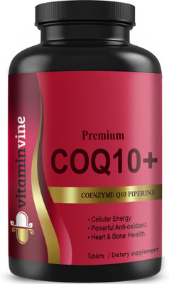 Vitaminvine 120mg Coenzyme Q10 Tablets with Piperine (D145)(90 Tablets)