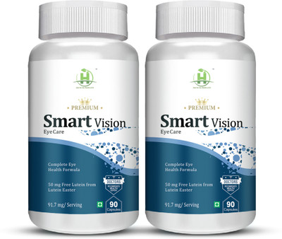 Healthy Nutrition Smart Vision 90 Capsules with Zeaxanthin Eye Care Supplement Pack of 2(2 x 90 Capsules)